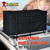 I-Max Waterproof Roof Rack Cargo Bag in Black 504L