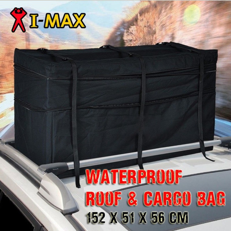 Buy IMax Waterproof Roof Rack Cargo Bag in Black 504L MyDeal