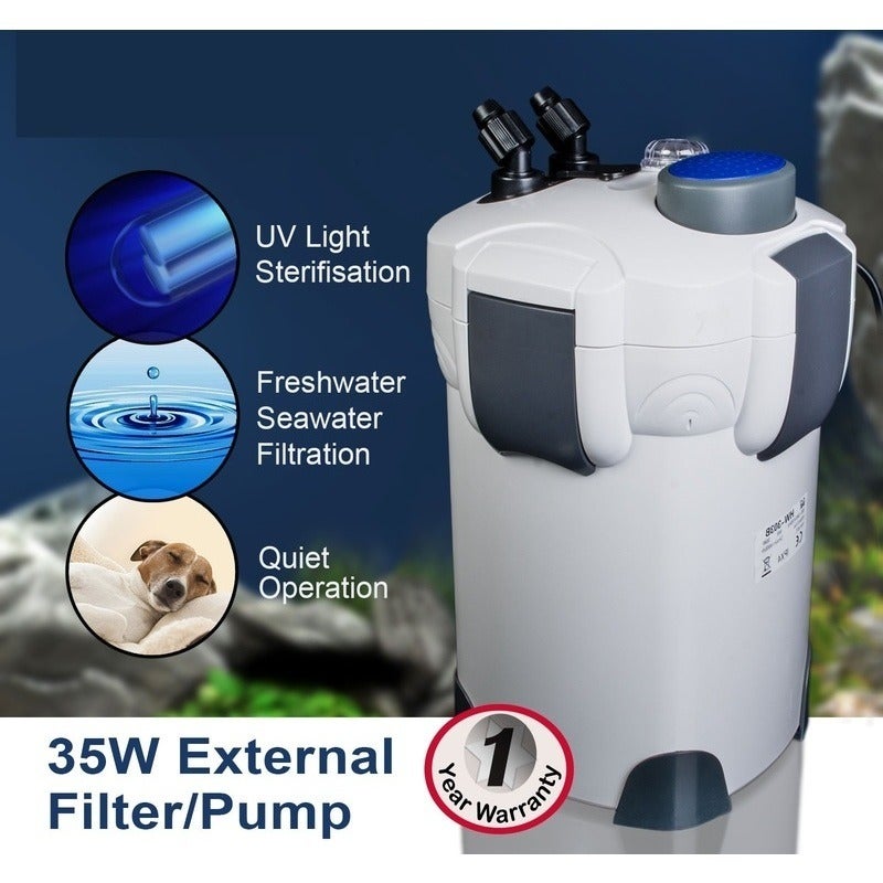 External Aquarium Tank Filter Canister Pump 35W