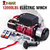 I-Max 12V 13000LBS/5897KGS Wireless Synthetic Red Rope Electric Winch 4WD ATV BOAT TRUCK