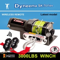 I-Max Electric Winch 12V Wireless 3000LBS / 1361KGS Synthetic Yellow Rope ATV 4WD BOAT