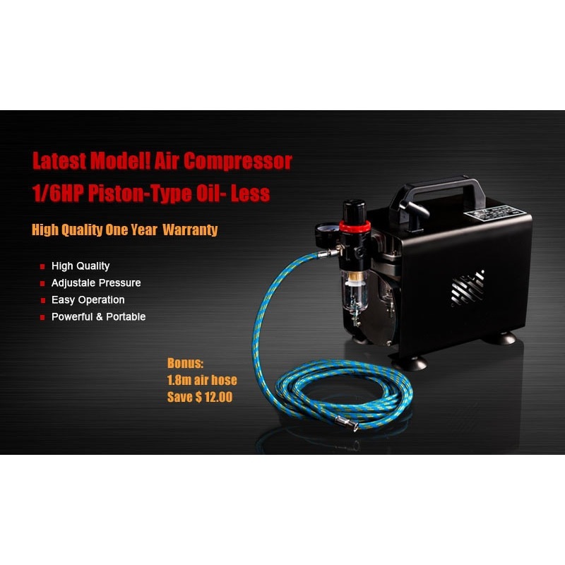 Mini Air Compressor for Spray Gun Air Brush 1/6HP