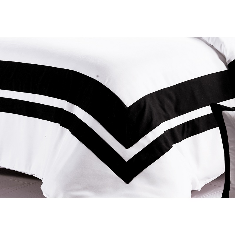 Buy Luxton Abel Hotel Style Black White Quilt Cover Set /Optionals