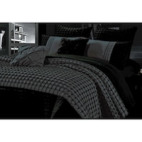 King Cossette Grey black 3pcs Quilt Cover / doona cover Set
