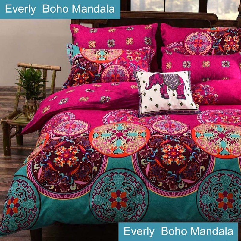 Buy Luxton Boho Mandala Quilt Cover designs 3pcs Doona Cover Set ...