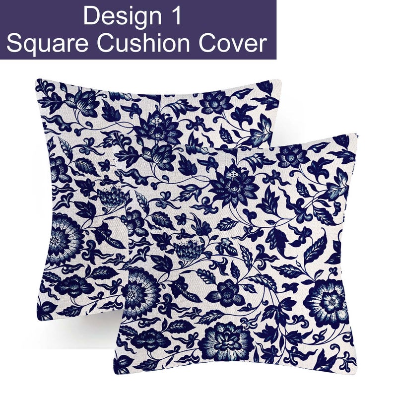 Buy Luxton Navy Blue Hamptons Cushion Covers Decorative Oblong / Square ...