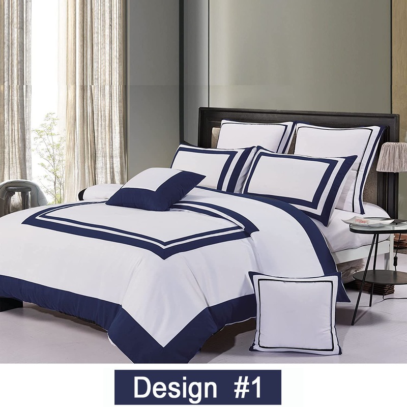 Buy Luxton Hotel Style Navy Blue Quilt Cover Set ( Double / Queen