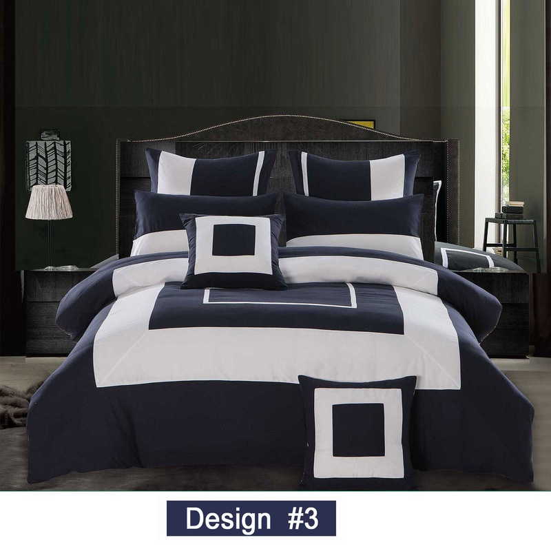 Buy Luxton Hotel Style Navy Blue Quilt Cover Set ( Double / Queen