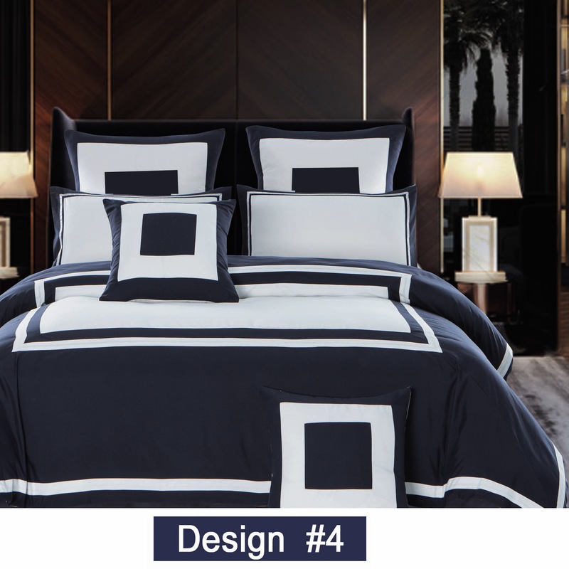 Buy Luxton Hotel Style Navy Blue Quilt Cover Set ( Double / Queen