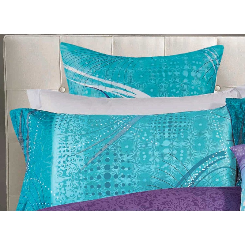 Luxton curve Turquoise Aqua Quilt Cover Set ( Super King / Single