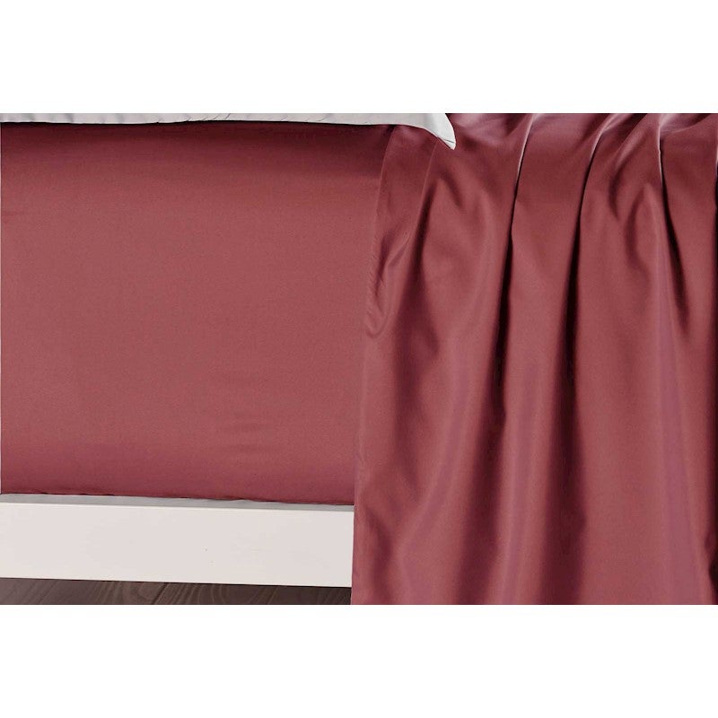 Plain Burgundy Color Fitted Sheet (Queen / King Options)