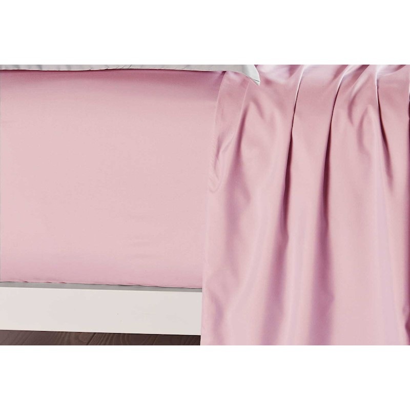 Buy Plain Pink Color Fitted Sheet (King Single / Queen Options) MyDeal