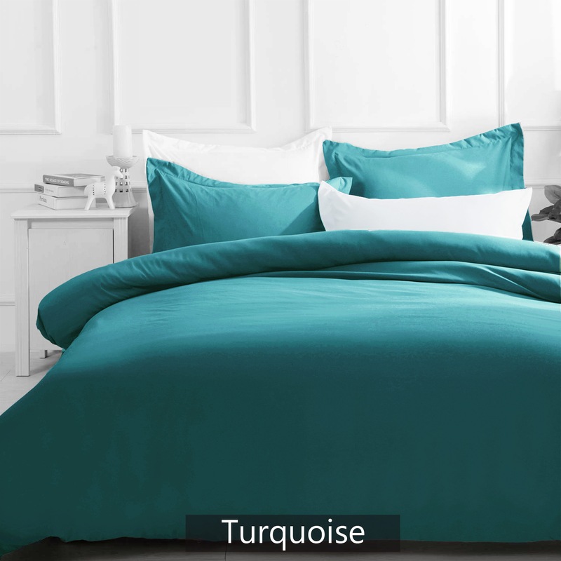 Buy 1000TC Ultra Soft Plain Color Quilt Cover Set / Accessories ( Black