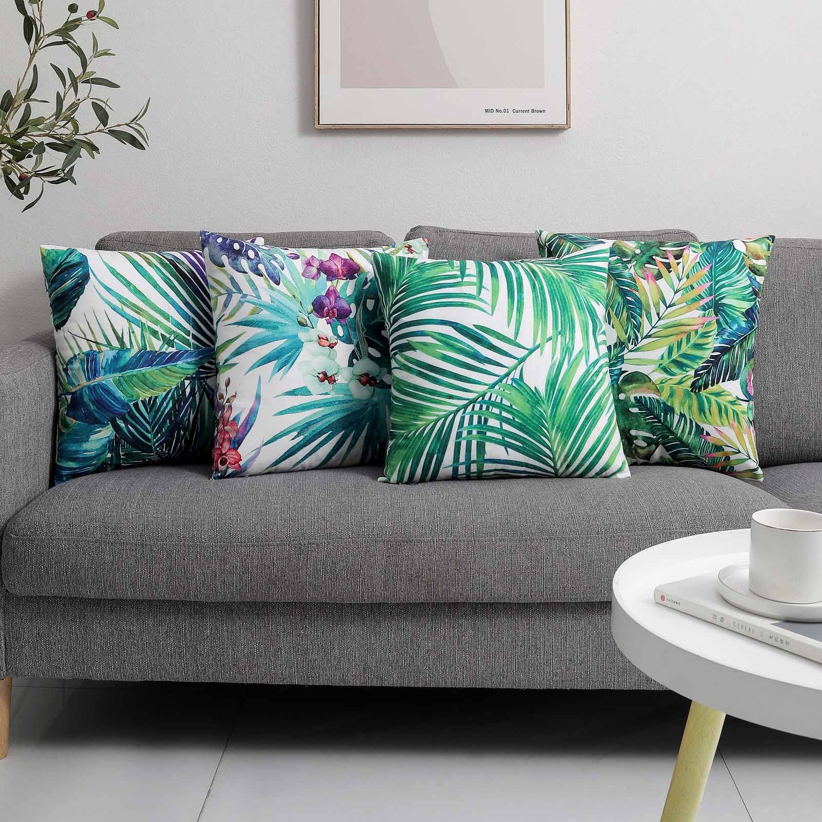 Tropical Style Home Decoration Cushion Cover 4pcs Value Pack