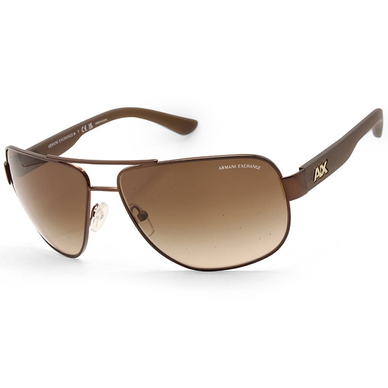 Buy Armani Exchange Brown/Brown Gradient Men's Pilot Style Sunglasses ...