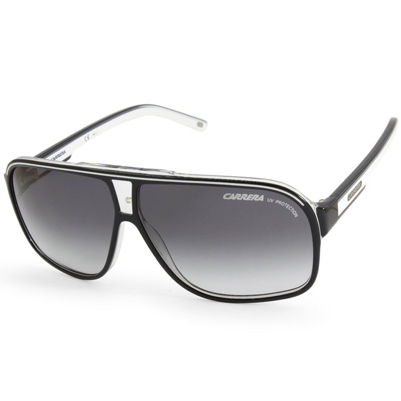 Buy Carrera Grand Prix 2 T4M 9O Black White on Clear/Grey Gradient Men ...