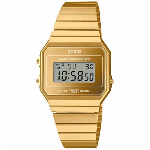 Casio A700WEVG-9A Gold Vintage Super Slim Stainless Steel Unisex Digital Watch