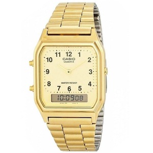 Casio Aq-230Ga-9B Gold Classic Mens Analog Digital Watch