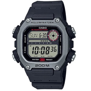 Casio DW-291H-1A Black & Grey 200m Men's Multifunction Digital Sports Watch