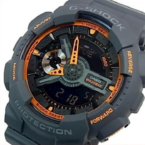 Casio G-Shock GA-110TS-1A4 Grey Neon Orange Digital Analog Watch - MyDeal