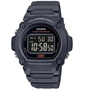 Casio W-219H-8B Dark Grey Reverse LCD 50m Unisex Digital Casual Watch