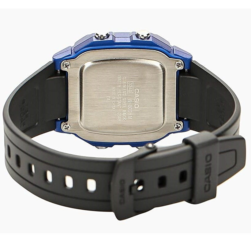 Casio W-800HM-2A Blue Case Black Resin Strap Unisex 100m Digital Sports  Watch | Buy Watches - 4549526194740