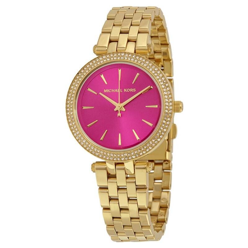 komme ud for forsinke gødning Michael Kors MK3444 Mini Darci Fuchsia Dial Gold-Tone Ladies Watch | Buy  Women's Watches - 04053858567948