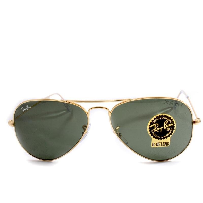 Ray-Ban RB3025 W3234 Aviator Gold/Grey-Green Sunglasses - MyDeal