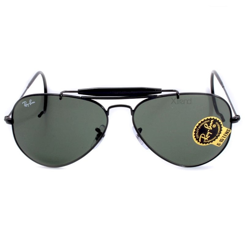 Ray-Ban RB3030 L9500 Outdoorsman Black/Green Classic G-15 Aviator  Sunglasses - MyDeal