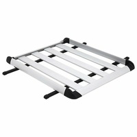 1.4M Aluminium Alloy Car 4WD 4x4 Roof Rack Basket Cargo Luggage Carrier Box Bars - silver