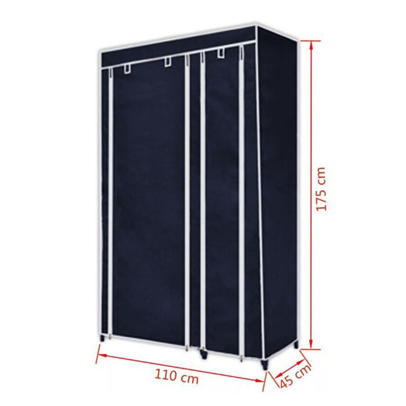 Buy 5 Shelves Brand New Easy to assemble Portable Wardrobe navy MyDeal