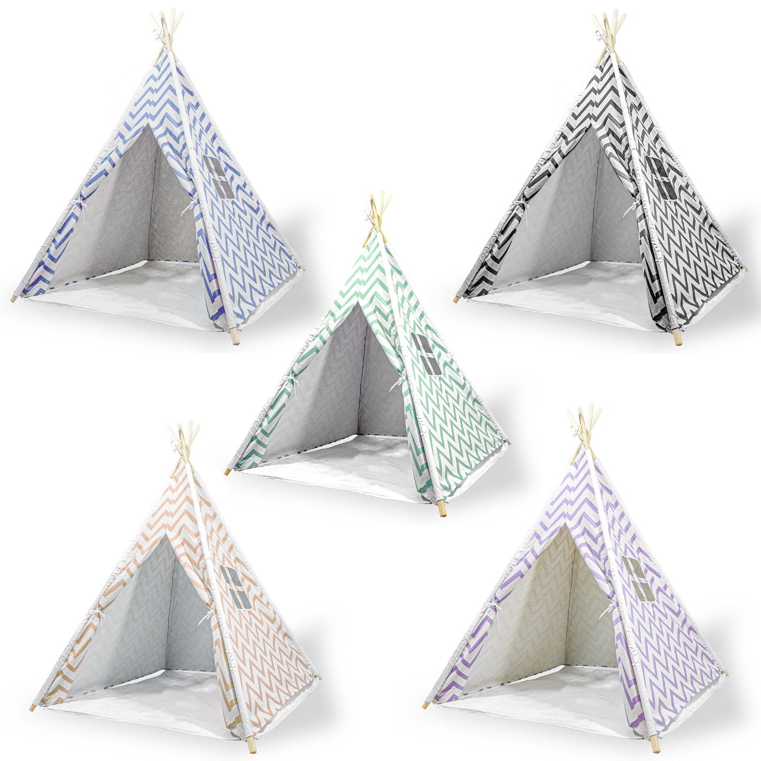 Buy Giant Cotton Canvas Kids Teepee Wigwam Children Pretend Play Tent ...