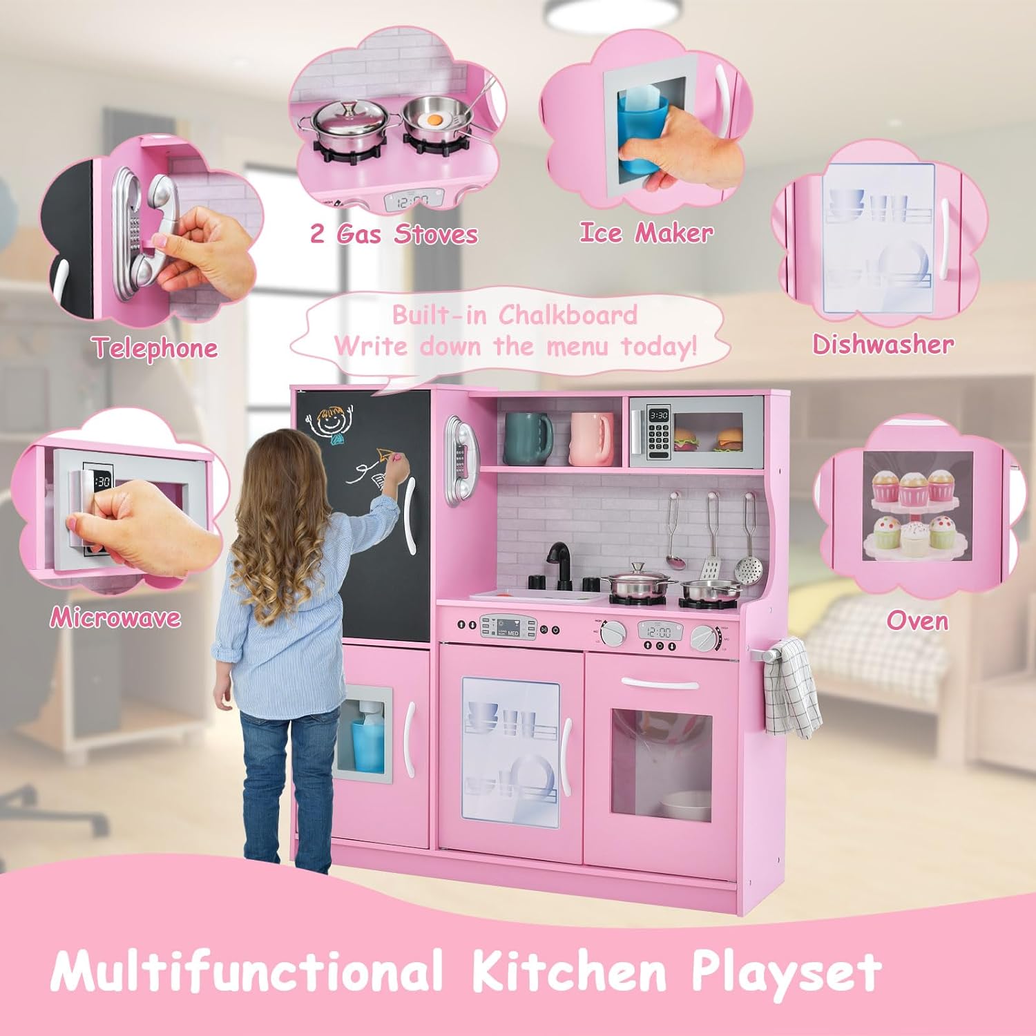 Kitchen Set For Pink Kids Play Kitchen KidKraft Pink Vintage