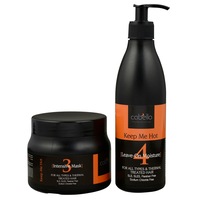 2 x Cabello Leave-On Moisture + Intensive Mask Keep Me Hot / 400mL + 500mL