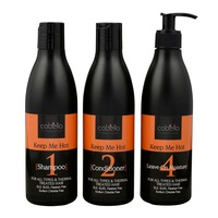 3 x Cabello Shampoo + Conditioner + Leave-On Moisture Keep Me Hot 3 x 400mL