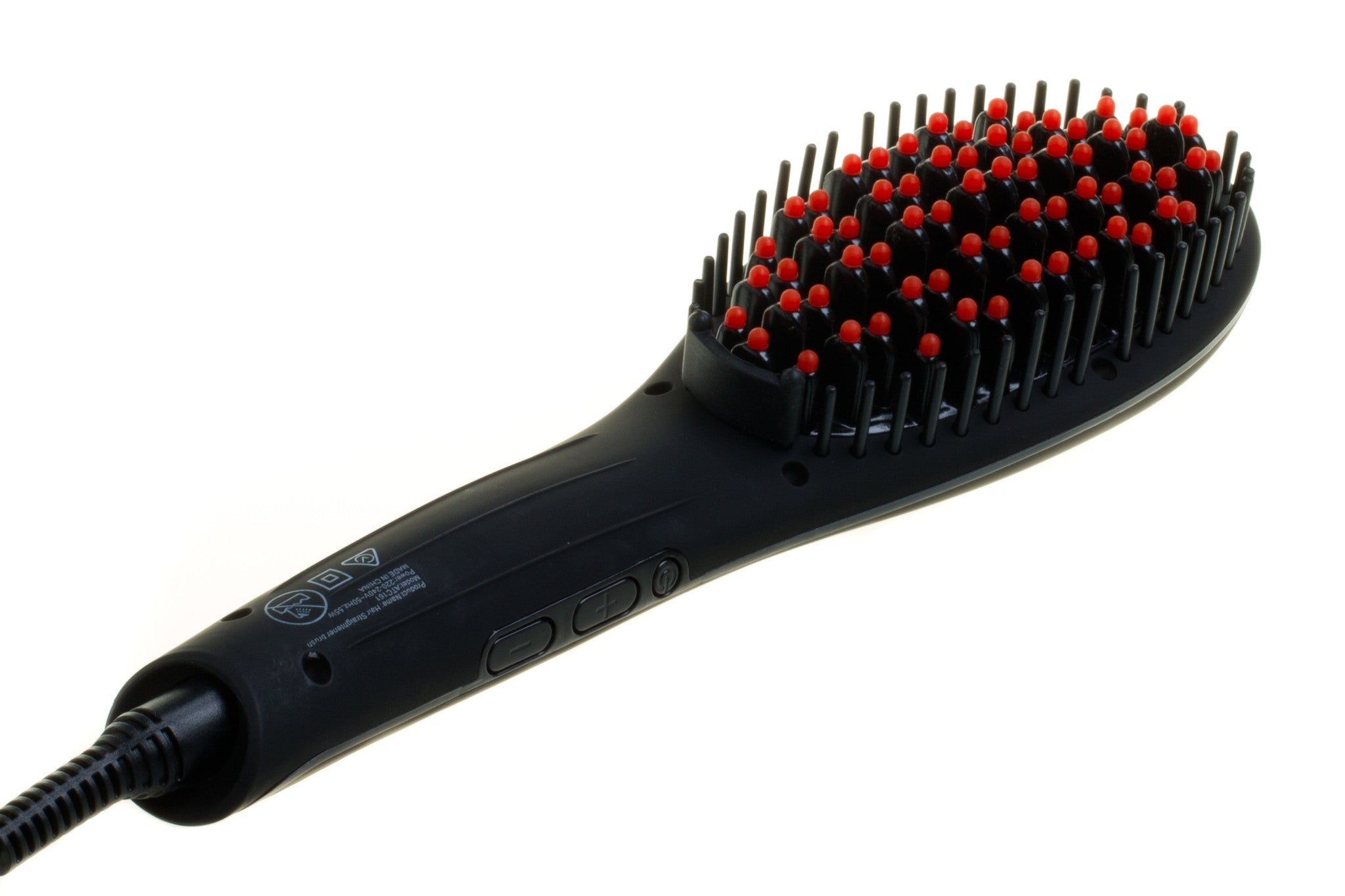 Cabello Deluxe Hot Brush Hair Straightener - Matt Black