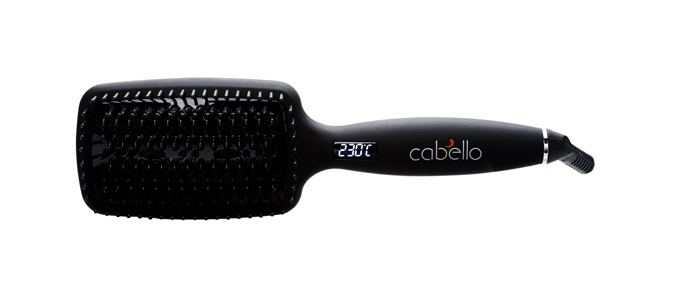 Cabello Luxe Hair Straightening Brush - Matt Black