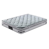 Elite Memory Foam Euro Pillow Top Pocket Spring Mattress 27cm Thick