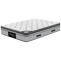 Premium Memory Foam Euro Pillow Top Pocket Spring Mattress 34cm Thick