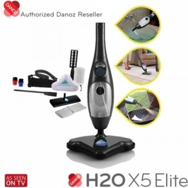 20 Piece Danoz H20 X5 Elite Steam Cleaner in Black Buy Steam Cleaners