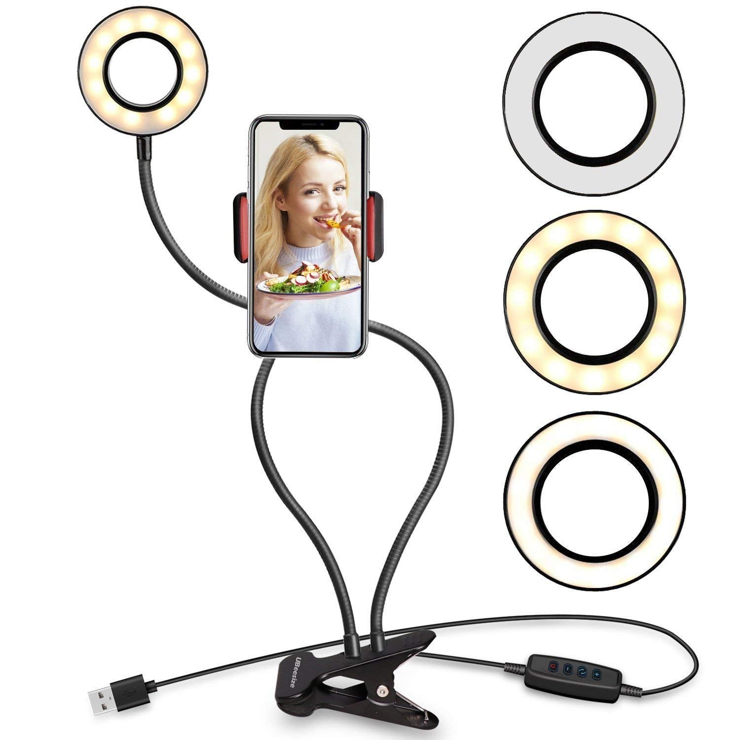 2 in 1 Cell Phone Holder with LED Light