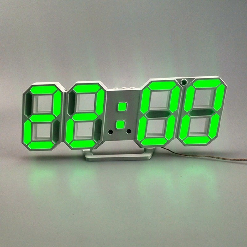 Buy Modern Digital 3D LED Wall Clock Alarm Clock MyDeal