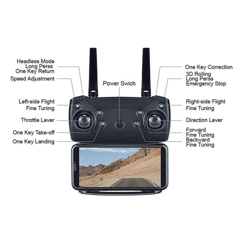 e68 hd wide angle 4k wifi drone