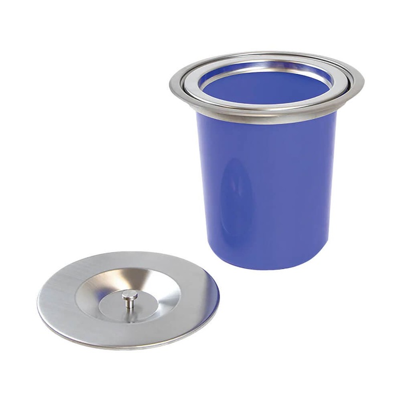 Buy BRIENZ 8L Benchtop Kitchen Concealed Waste Bin Round Stainless