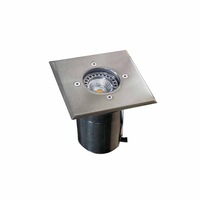 CLA LIGHTING Recessed Square Inground Light - GU10 - 120mm Aged Brass