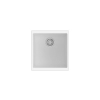 CARYSIL Enigma N100M Granite Kitchen Sink - 430 x 460mm Single Bowl - Snova White - Top/Under Mount