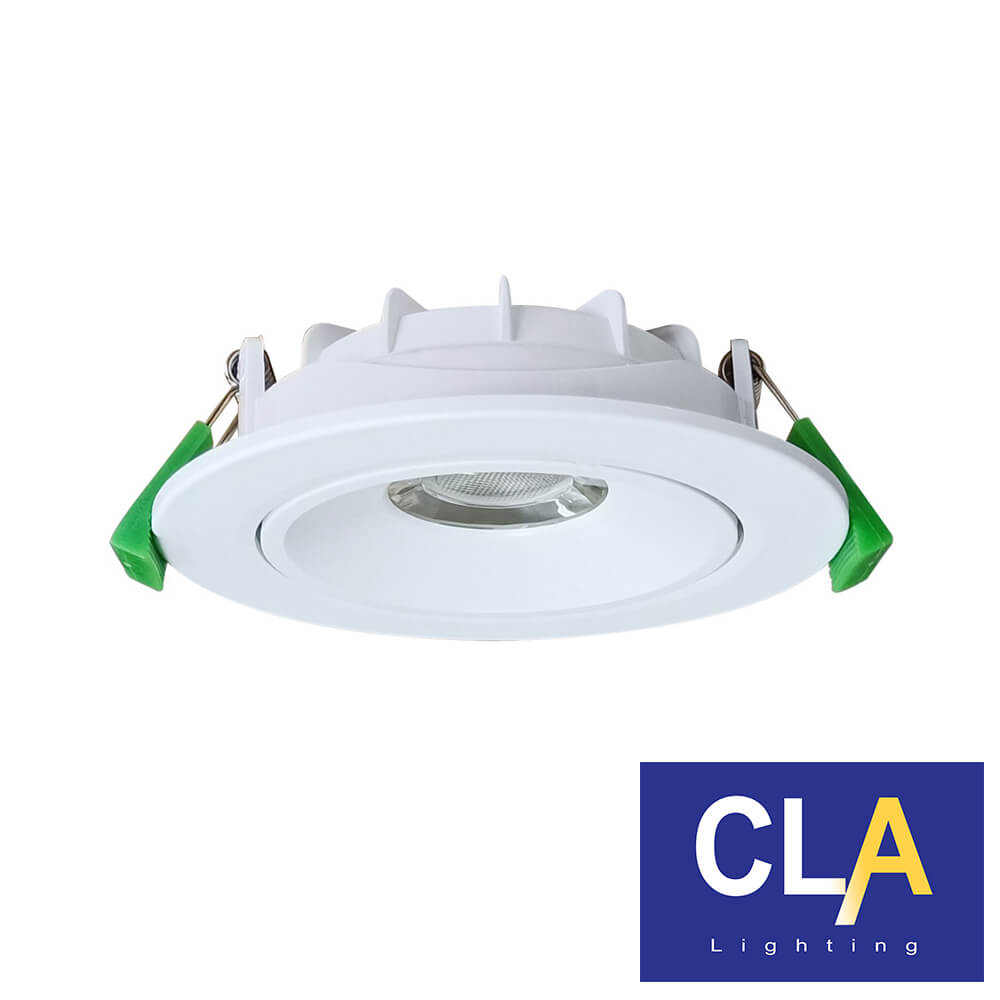 Firefly 8W LED Gimbal Downlight - Tri-CCT Dimmable - 90mm White