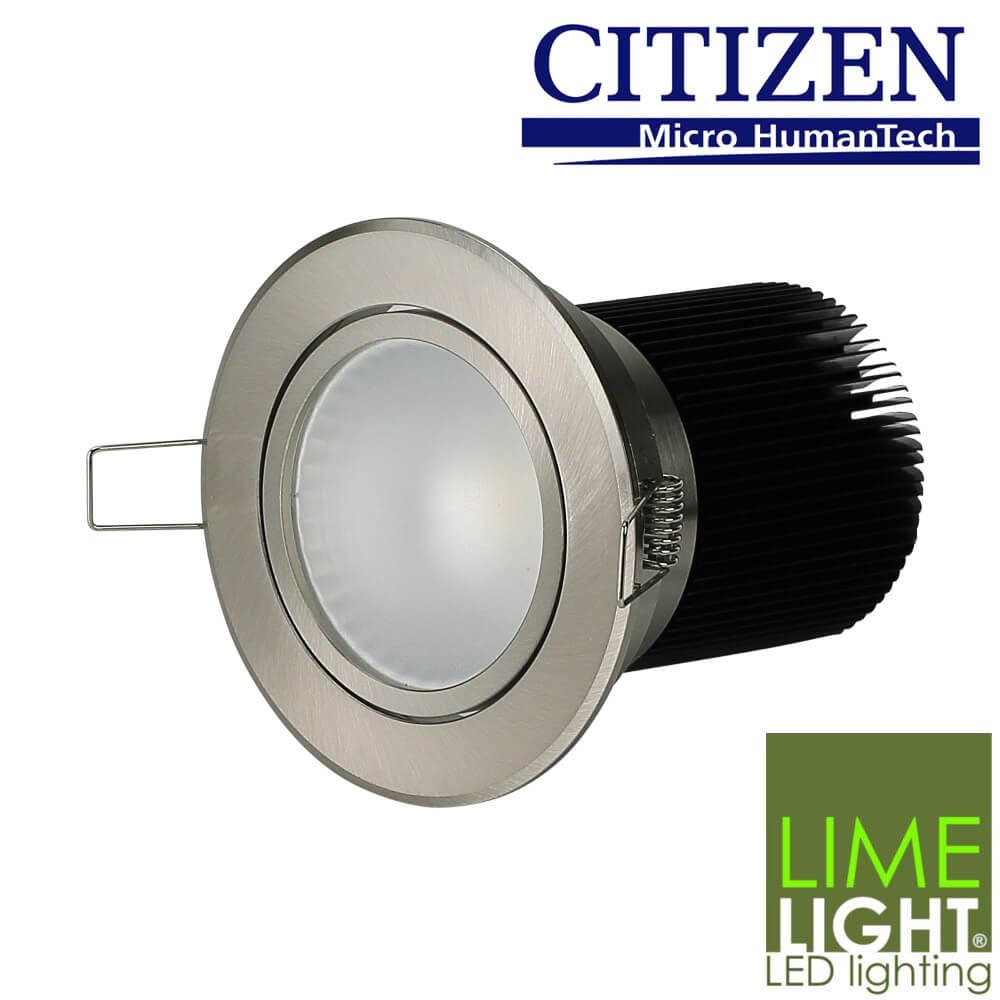 Hero LED Downlight Kit - 15W COB - Warm White - Dimmable - 90mm Silver Frame