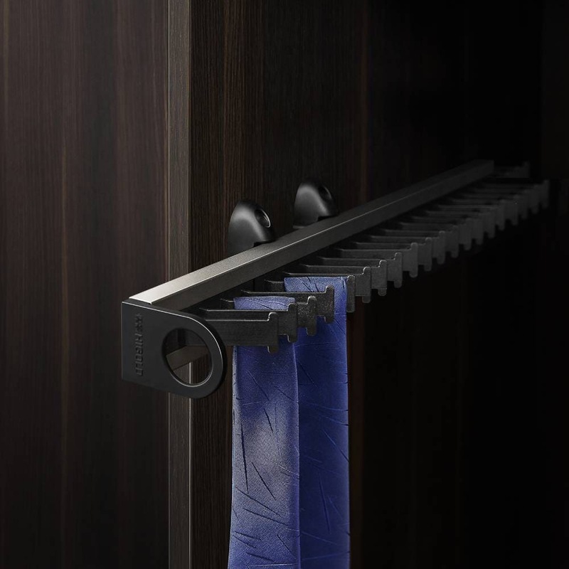 Buy HIGOLD A Series Slide Out Wardrobe Tie Rack - Side Mount - Holds 20 ...