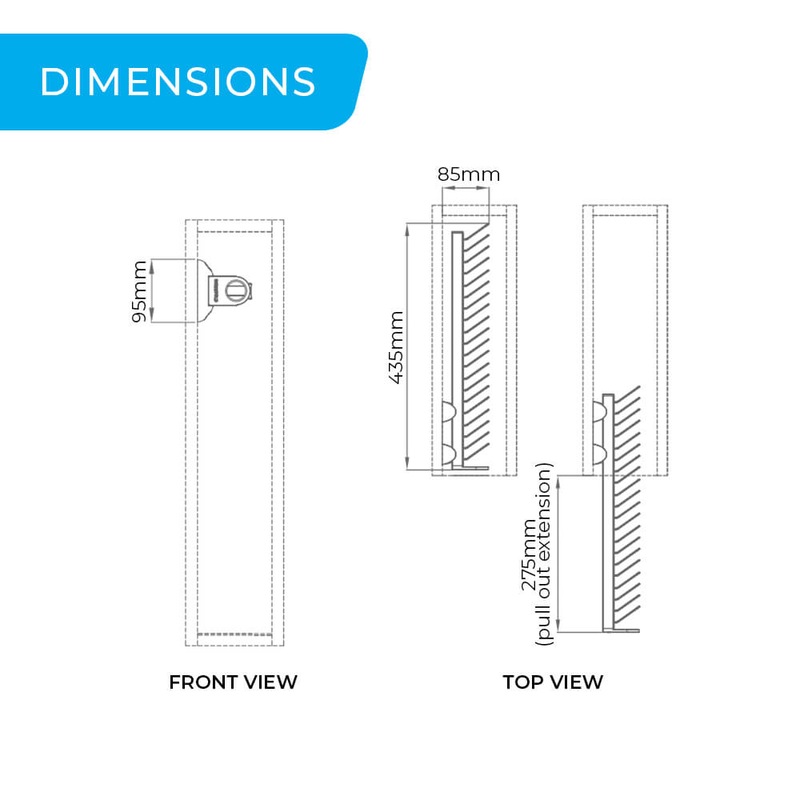 Buy HIGOLD A Series Slide Out Wardrobe Tie Rack - Side Mount - Holds 20 ...